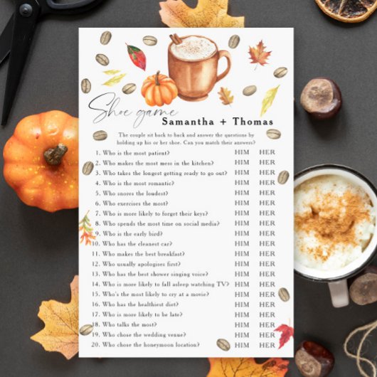 Pumpkin Kaffee Brautparty Showspiel