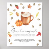 Pumpkin-Kaffee-Brautparty wie viele Korken Poster (Vorne)