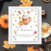 Pumpkin-Kaffee-Erinnerungen mit der Braut Poster