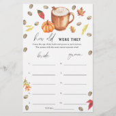 Pumpkin-Kaffee Wie alt waren sie braun (Vorderseite)