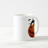 Pumpkin Katze Tuxedo Halloween bringen Spannung fü Kaffeetasse (VorderseiteRechts)