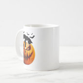 Pumpkin Katze Tuxedo Halloween bringen Spannung fü Kaffeetasse (Vorderseite Links)