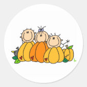 Pumpkin Kids Runder Aufkleber (Vorderseite)