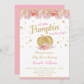 Pumpkin-Kinderdusche Einladung (Vorne/Hinten)