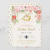 Pumpkin-Kinderdusche Einladung (Vorne/Hinten)