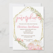 Pumpkin-Kinderdusche Einladungen für ein Mädchen (Vorderseite)