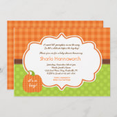 Pumpkin-Kinderdusche lädt Junge oder Mädchen-neutr Einladung (Vorne/Hinten)