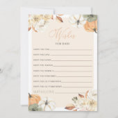 Pumpkin-Kinderdusche wünscht eine Baby-Game-Karte Einladung (Vorderseite)