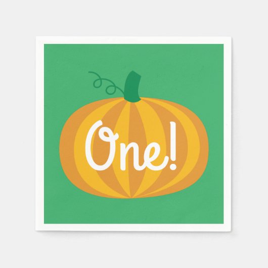 Pumpkin Kindergeburtstag Party Serviette (Vorderseite)