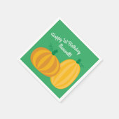 Pumpkin Kindergeburtstag Party Serviette (Ecke)