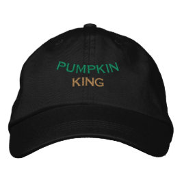 PUMPKIN KING Text Grusel-Saison Feiertags-Hut Schw Bestickte Baseballkappe
