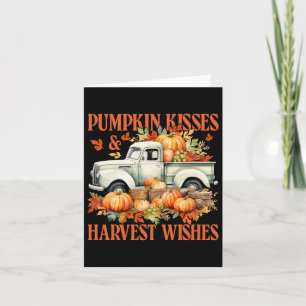 Pumpkin Kisses and Harvest wünscht Farm Truck Dank Karte