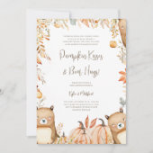 Pumpkin Kisses & Bear Hugs Kinderdusche Einladung (Vorderseite)