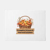 Pumpkin Kisses & Harvest Wünsche Fall Design Overs Fußmatte (Vorderseite)