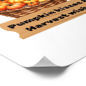 Pumpkin Kisses & Harvest Wünsche Fall Design Overs Poster (Ecke)