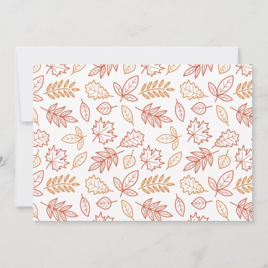 Pumpkin Kisses & Harvest wünscht eine Geburtserklä Einladung (Rückseite)