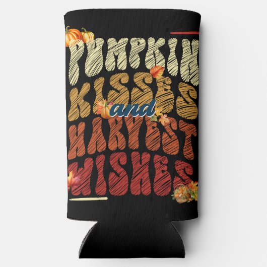 Pumpkin Kisses und Erntewünsche, Fall Vibes Selters Dosenkühler (Rückseite)