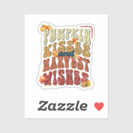 Pumpkin Kisses und Erntewünsche, Herbst Aufkleber