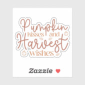 Pumpkin Kisses und Harvest Wünsche Aufkleber (Blatt)