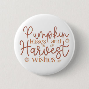 Pumpkin Kisses und Harvest Wünsche Button