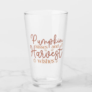 Pumpkin Kisses und Harvest Wünsche Glas
