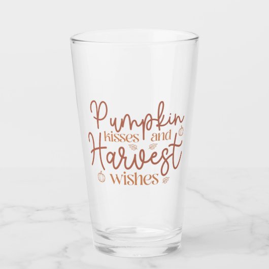Pumpkin Kisses und Harvest Wünsche Glas (Vorderseite)