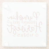 Pumpkin Kisses und Harvest Wünsche Glasuntersetzer (Rückseite)