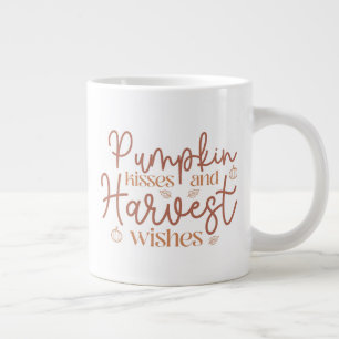 Pumpkin Kisses und Harvest Wünsche Jumbo-Tasse