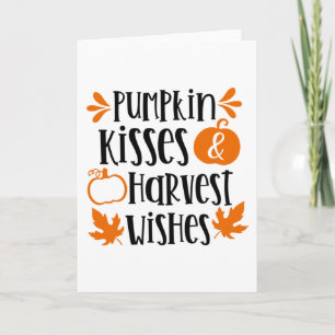 Pumpkin Kisses und Harvest Wünsche Karte