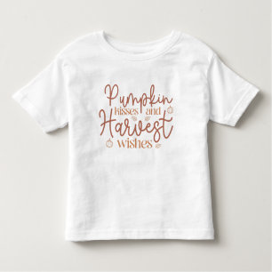 Pumpkin Kisses und Harvest Wünsche Kleinkind T-shirt