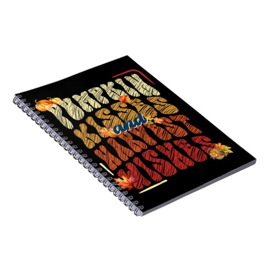 Pumpkin Kisses und Harvest Wünsche, Orange Fall Notizblock (Rechte Seite)