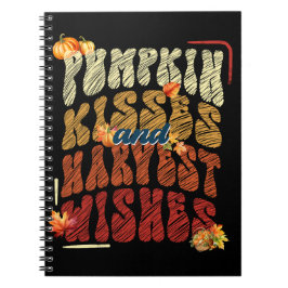 Pumpkin Kisses und Harvest Wünsche, Orange Fall Notizblock