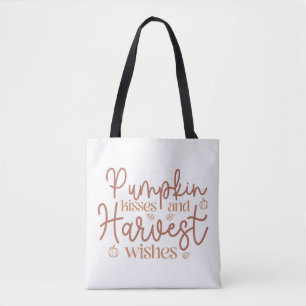 Pumpkin Kisses und Harvest Wünsche Tasche
