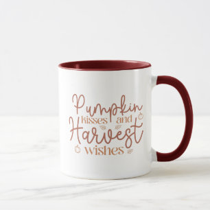 Pumpkin Kisses und Harvest Wünsche Tasse