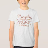 Pumpkin Kisses und Harvest Wünsche Tri-Blend Shirt (Vorderseite)