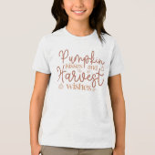 Pumpkin Kisses und Harvest Wünsche Tri-Blend Shirt (Vorderseite)