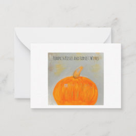 Pumpkin Kisses White Flat Note Card Mitteilungskarte