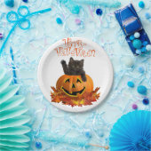 Pumpkin Kitty Pappteller (Party)