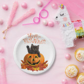 Pumpkin Kitty Pappteller (Party)