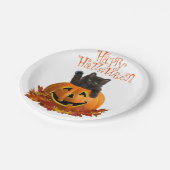 Pumpkin Kitty Pappteller (Schrägansicht)