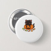 Pumpkin Kitty Parade Essential T - Shirt Button (Vorne & Hinten)