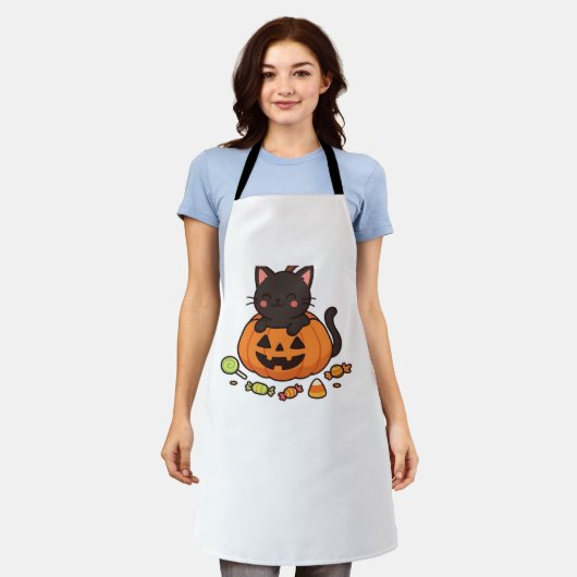 Pumpkin Kitty Parade Essential T - Shirt Schürze (Getragen)