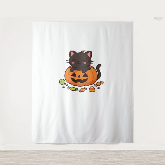 Pumpkin Kitty Parade Essential T - Shirt Wandteppich (Vorderseite)