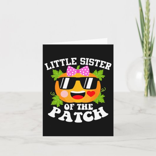 Pumpkin kleine Schwester des Patch Fun Halloween Karte (Vorderseite)