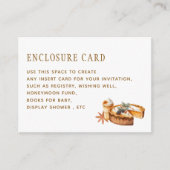 Pumpkin Kleine Süsse Pie Baby Dusche Custom Begleitkarte (Vorderseite)