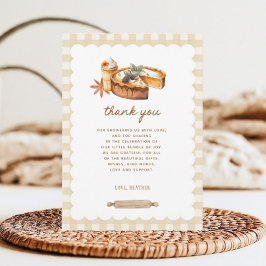 Pumpkin Kleine Süsse Pie Babydusche Dankeskarte