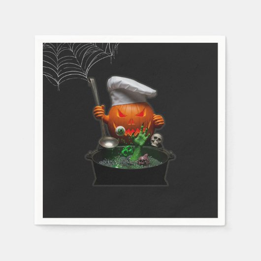 Pumpkin Koch Halloween-Party - Spooky Touch Serviette (Vorderseite)