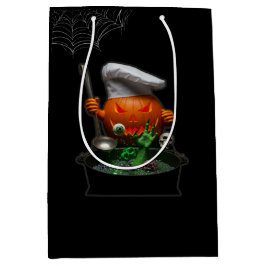 Pumpkin Koch Halloween - Spooky Cauldron Design Mittlere Geschenktüte