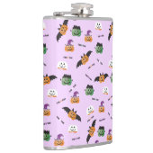 Pumpkin-Kostümmuster-Kürbislaterne Flachmann (Rechts)