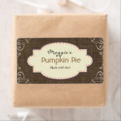 Pumpkin-Kuchen-Labels, benutzerdefinierte Vorlage (Insitu)
